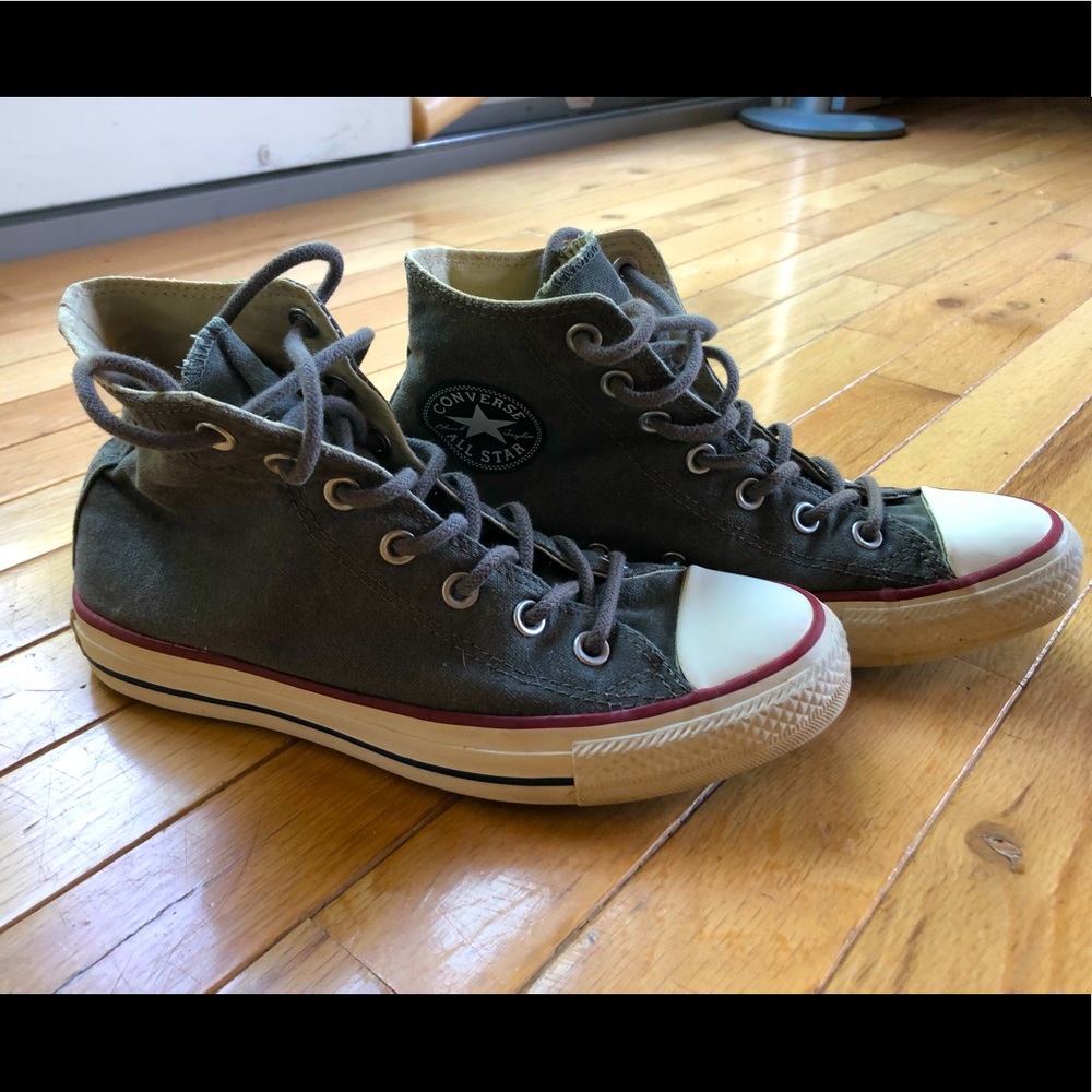 Converse Grey Canvas High Tops